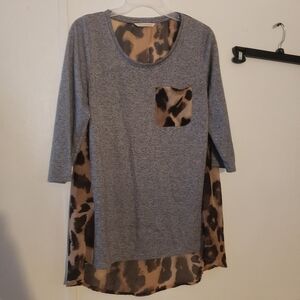 Soft Surroundings Linen Blend Tunic Top Sz S